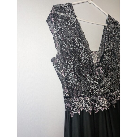 Soma Babydoll Long Nightgown Sz L Maxi Slip Dress M Gown Purple Lace Whimsigoth - Picture 13 of 16